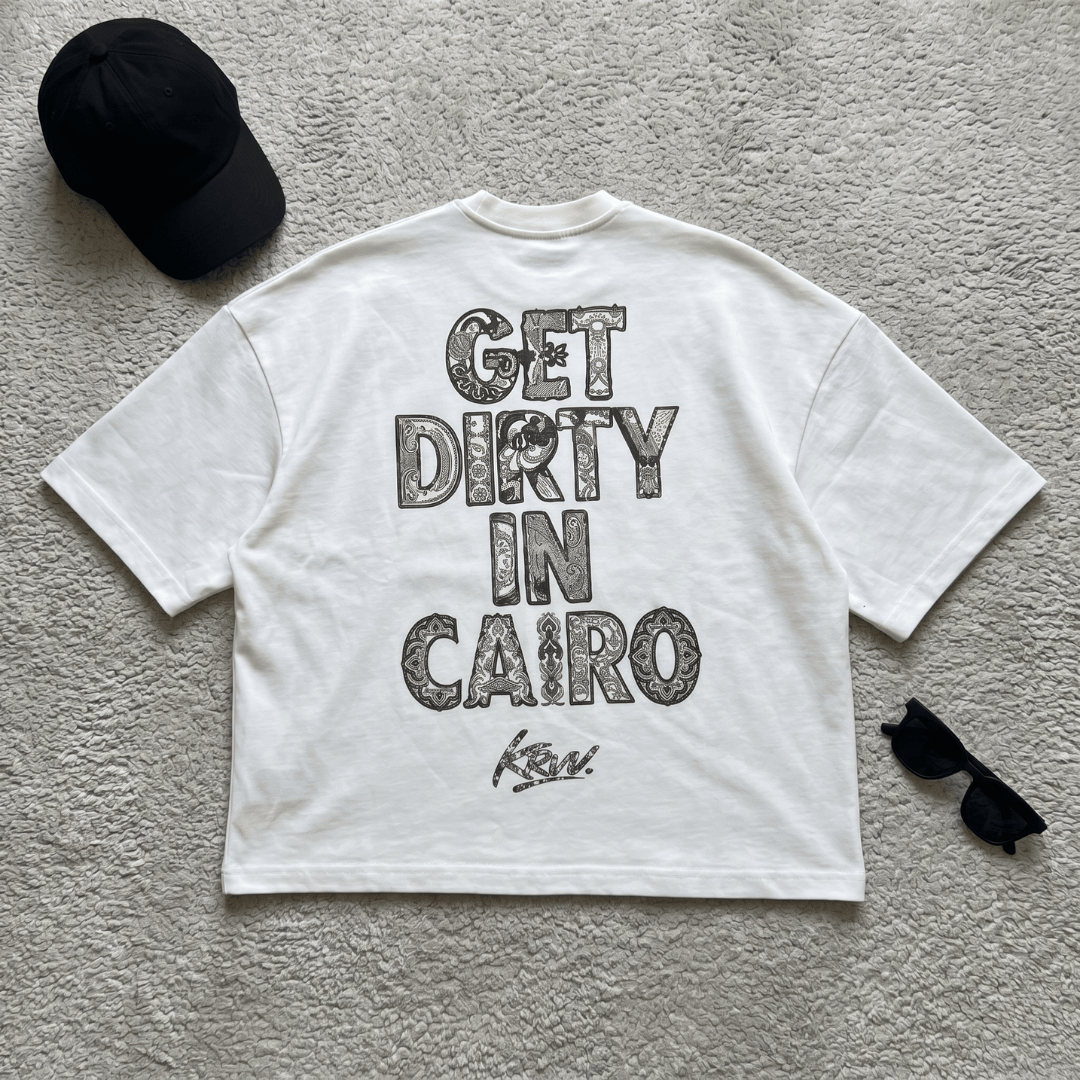 BOX TEE — WHITE / CULTURAL PRINT