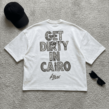 BOX TEE — WHITE / CULTURAL PRINT