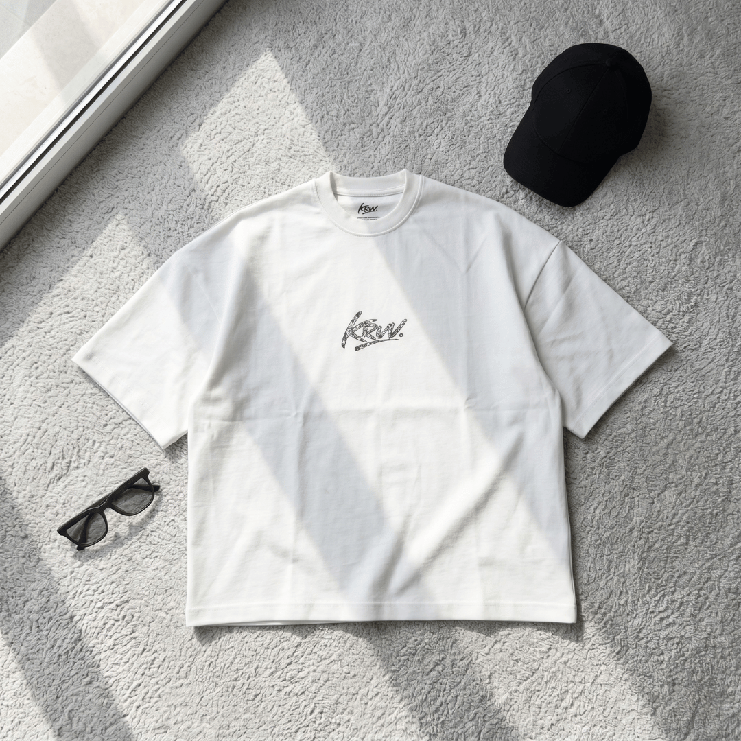 BOX TEE — WHITE / CULTURAL PRINT