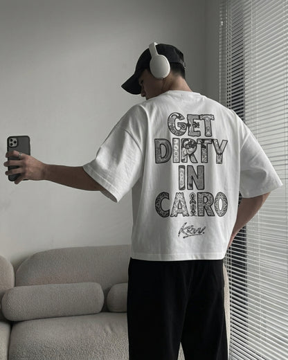 BOX TEE — WHITE / CULTURAL PRINT
